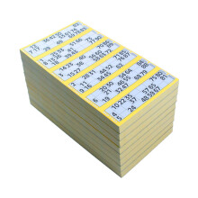 Jumbo Bingo Ticket Singles 6 to View Pack Yellow