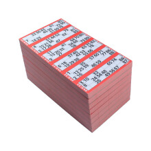 Jumbo Bingo Ticket Singles 6 to View Pack Red