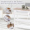 Homcom HOMCOM 80x75cm Console Table w/ Drawer 2 Shelves Worktop Handle White 3
