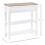 Homcom HOMCOM 80x75cm Console Table w/ Drawer 2 Shelves Worktop Handle White 2