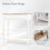 Homcom HOMCOM 80x75cm Console Table w/ Drawer 2 Shelves Worktop Handle White 5