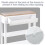 Homcom HOMCOM 80x75cm Console Table w/ Drawer 2 Shelves Worktop Handle White 4