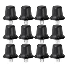 (Black) Uhlsport Nylon Combi Football Boot Studs 12-Pack