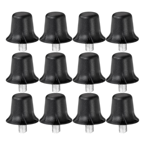 (Black) Uhlsport Nylon Combi Football Boot Studs 12-Pack