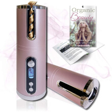 Cordless Hair Curler with Rechargeable Battery and Beauty E-Book -Automatic Curling Iron with Temperatures and Timer Settings-Automatic Hair Curlers F