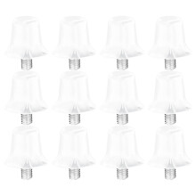 (White) Uhlsport Nylon Combi Football Boot Studs 12-Pack