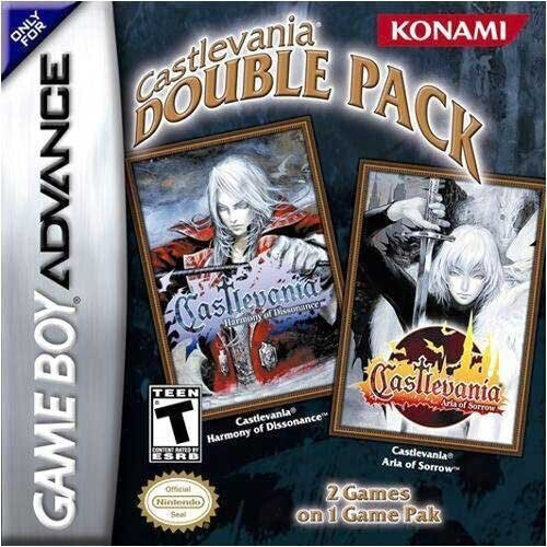Castlevania:Harmony of Dissonance+Aria of Sorrow GBA Cartridge