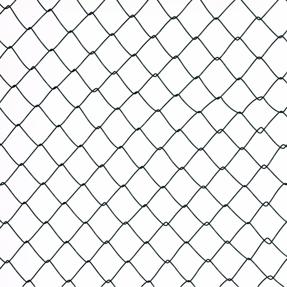 Oypla Green PVC Coated Galvanised Steel Chain Fencing - 1.15 x 10m