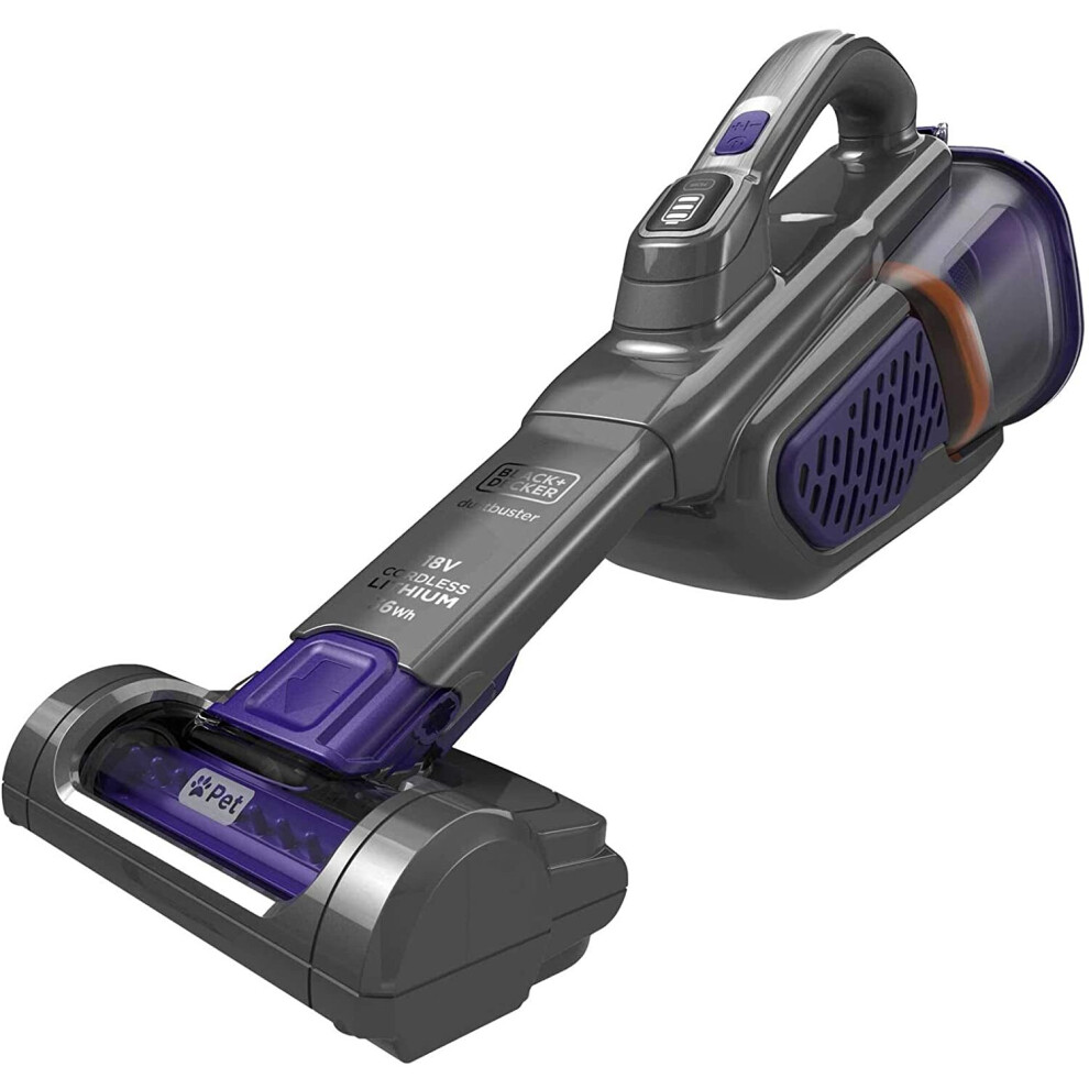Black+Decker BHHV520BFP-GB, Hand Vacuum, Grey