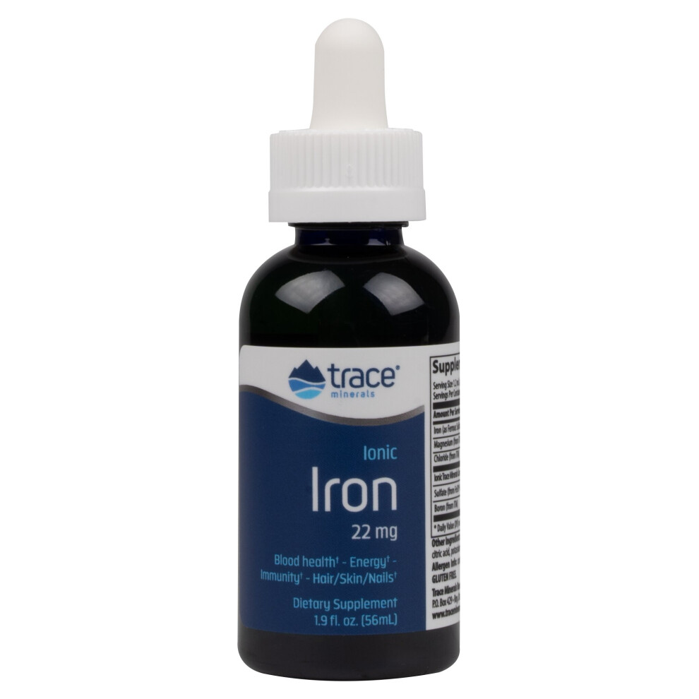 Trace Minerals Research, Ionic Iron Drops, 22 mg, 1.9 fl oz (56 ml)