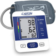 CAZON Blood Pressure Monitor Upper Arm BP Machine for Home Use BP Cuff Kit Pulse Rate Detection Meter with Cuff 22-32cm