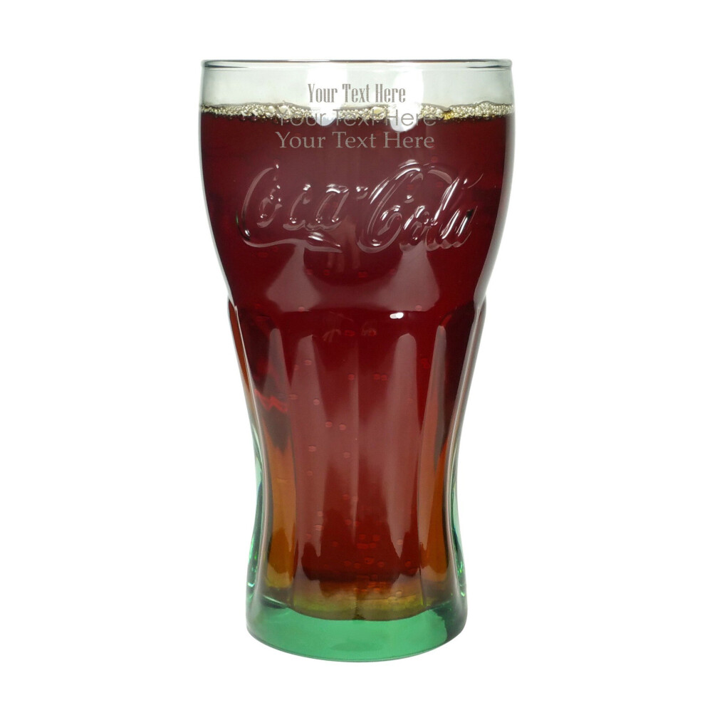 Personalised Coca Cola 'Georgia Green' Original Drinking Glass -45cl