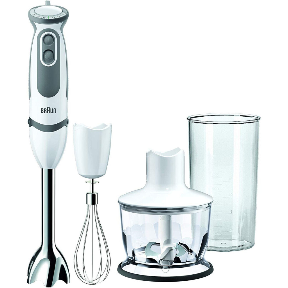 Braun MultiQuick 5 Vario MQ5235 Hand Blender Sauce Mixer BPA-Free Plastic Beaker - White/Grey