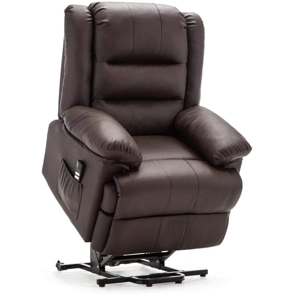 (Brown) Loxley Leather Recliner Armchair Sofa Home Lounge Chair Reclining Gaming