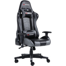 (Grey) Gtforce Pro Fx Reclining Sports Racing Gaming Office Desk Pc Car Faux Leather Chair (Blue)