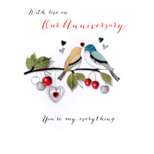 With Love On Our Anniversary Greeting Card Joie De Vivre Range Cards