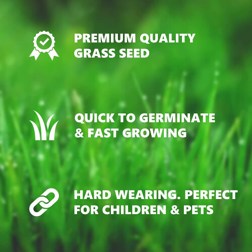 Grow Pure Grass Seed Fast Growing and Premium Quality 1kg Covers 60 sqm on OnBuy