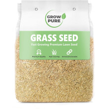 Grow Pure Grass Seed - Fast Growing and Premium Quality - 1kg Covers 60 sqm