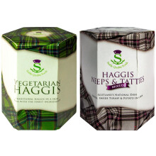 2 Pack Scottish Vegetarian Haggis and Neeps & Tatties Haggis Mix in a Tin Scotland's National Dish