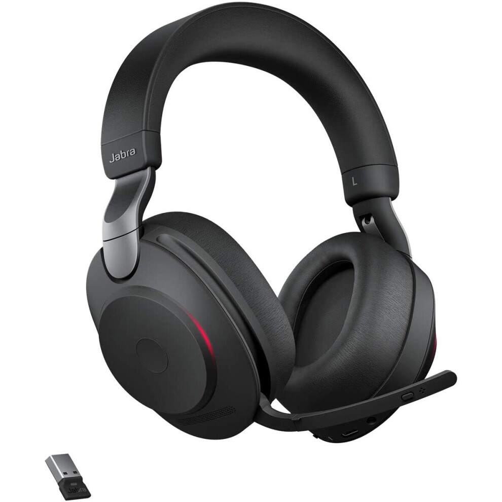 Jabra Evolve2 85 USB-A Wireless Headset w/Charging Stand MS - Black 28599-999-989
