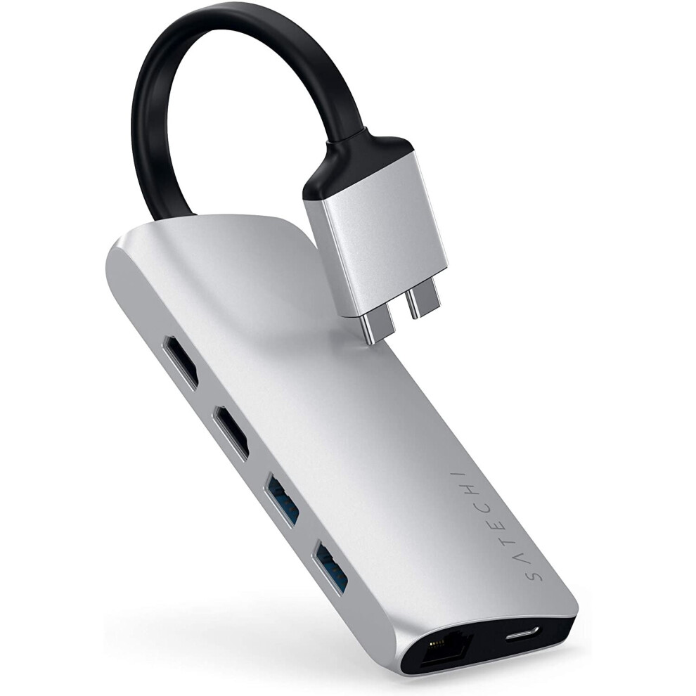 Satechi Silver - Type-C Dual Multimedia Adapter - St-Tcdmmas