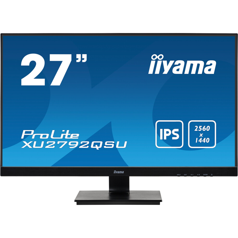 iiyama XU2792QSU-B1 27" ProLite IPS WQHD LED Monitor - Black XU2792QSU-B1