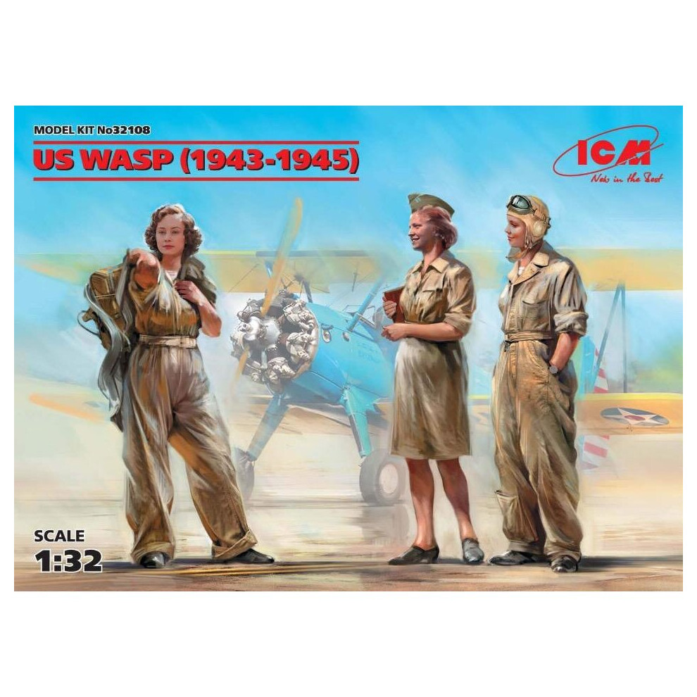 Icm Models Icm 32108 1/32 Us Wasp Figures Womens Airforce Service Pilots 1943-45