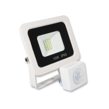 (10w PIR, White) Black or White LED FloodLight 10W 20W 30W 50W 100W Waterproof IP65 PIR Options