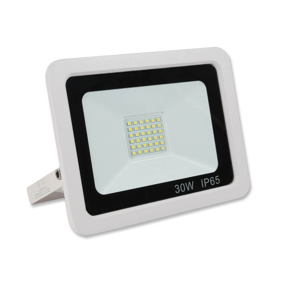 (30w Non PIR, White) Black or White LED FloodLight 10W 20W 30W 50W 100W Waterproof IP65 PIR Options