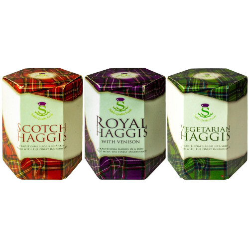 Scottish Haggis Pack of 3: Traditional, Traditional with Venison and ...