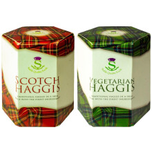 2 Pack Scottish Haggis and Vegetarian Haggis in a Tin Scotland's National Dish