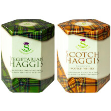 2 Pack Scottish Vegetarian Haggis and Scotch Whisky Haggis in a Tin Scotland's National Dish