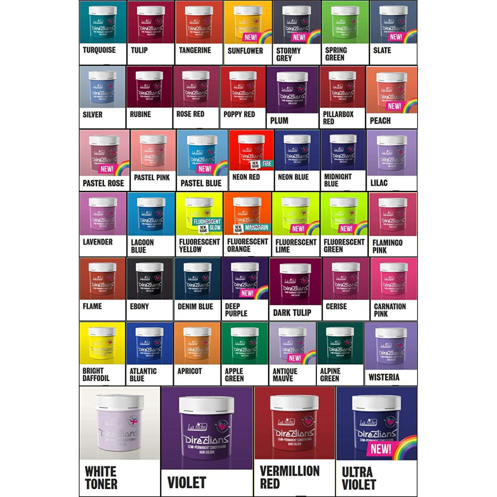 6 x TUBS DIRECTIONS Hair Dye/Colour CHOOSE ANY COLOURS