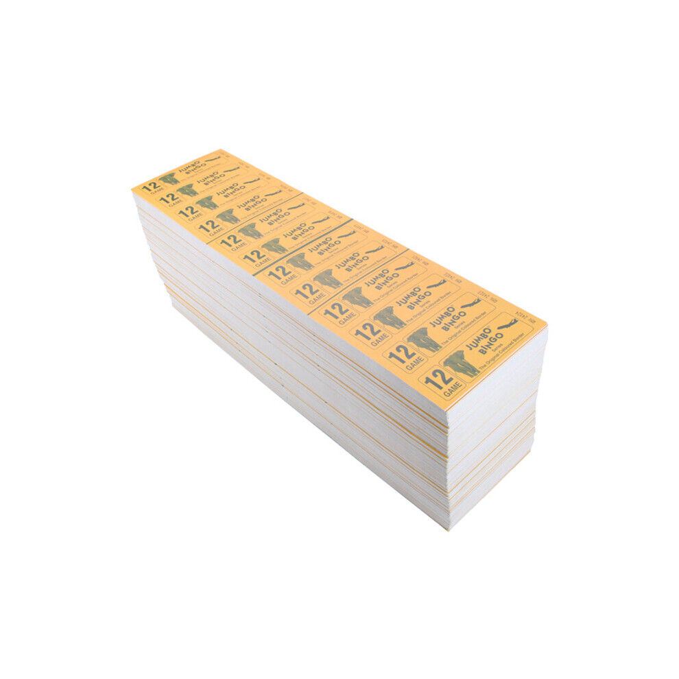 New Jumbo Bingo Ticket Booklets, 12 To View, 12 Game