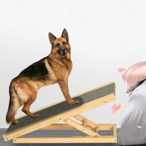 Portable Freestanding Dog Adjustable Heights Non-Slip Puppy Ramp Stair