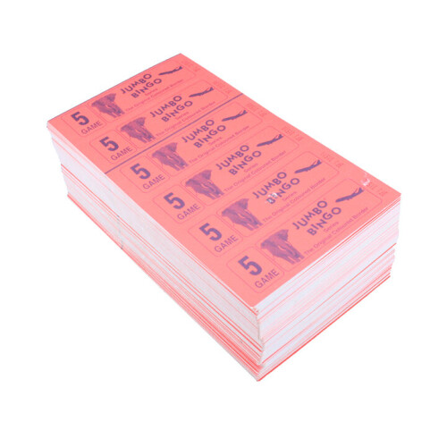Jumbo Bingo Ticket Booklets, 6 to View, 5 Game