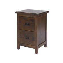 Core Boston Elegant Dark Pine 2 Drawer Petite Bedside Cabinet