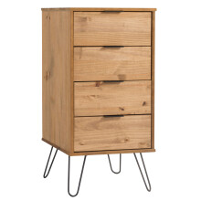 Core Augusta Antique Waxed Pine 4 Drawer Narrow