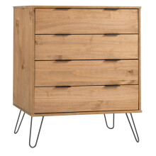 Core Augusta Antique Waxed Pine 4 Drawer Chest