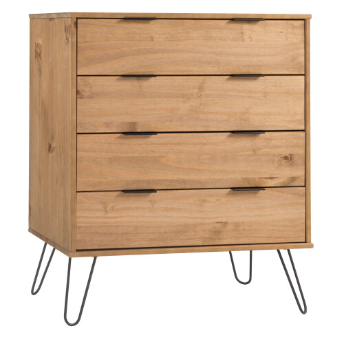 Core Augusta Antique Waxed Pine 4 Drawer Chest