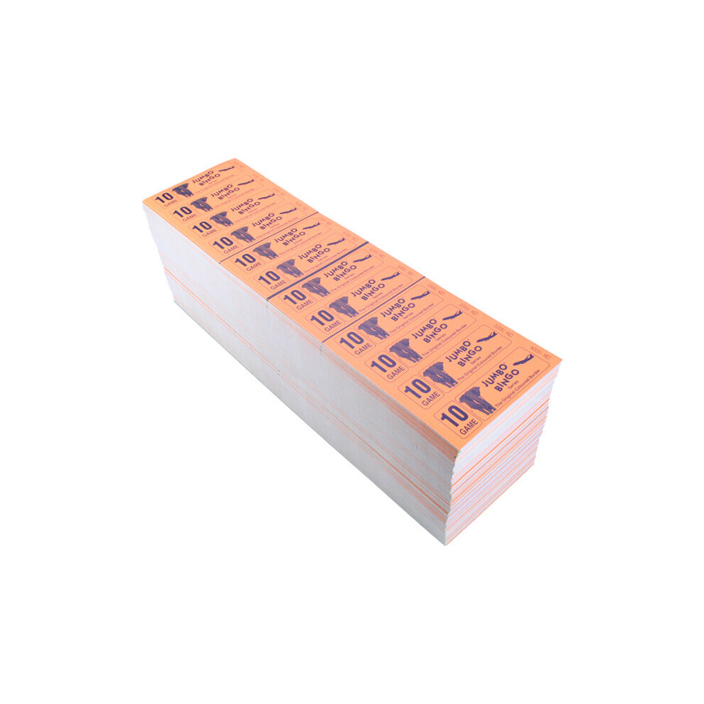 Jumbo Bingo Ticket Booklets, 12 To View, 10 Game