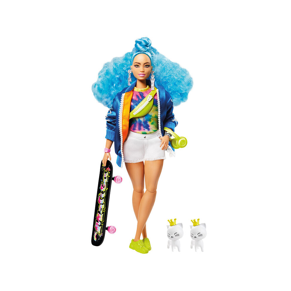 Barbie Fashionista Extra Doll - Blue Afro Hair