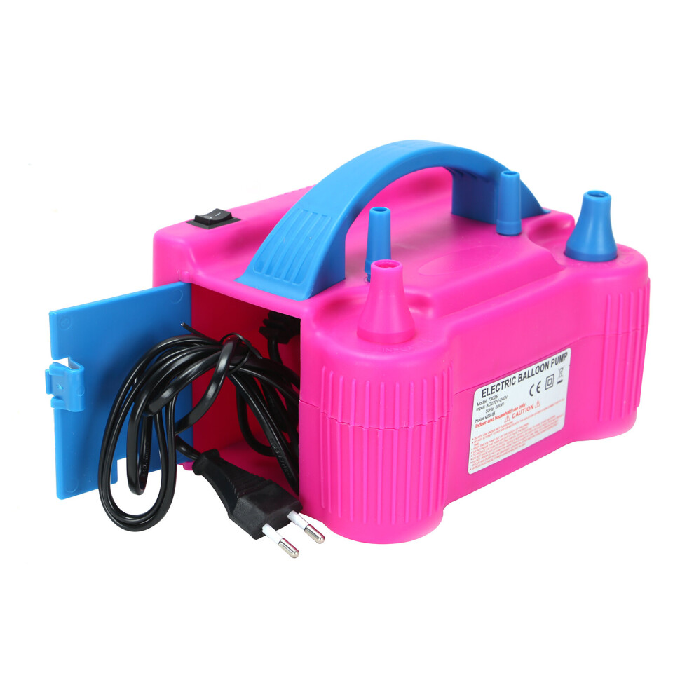 600W Portable Electric Pump Party Balloon Inflator Air Blower Dual Nozzles UK
