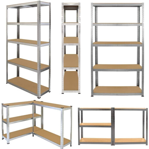 (Heavy Duty 5 Tires Steel Freestanding Boltless Racking 180cm x 90cm x