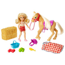 Barbie Club Chelsea Bambola e Cavallo, GFF50