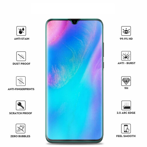 Protector de pantalla para Huawei P30 Lite Pack de 2 X Vidrio de cubierta completa 2