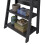 Timber Art Design UK Riva Retro 5 Tier Ladder Bookcase Shelving Shelf Display Unit Black 3