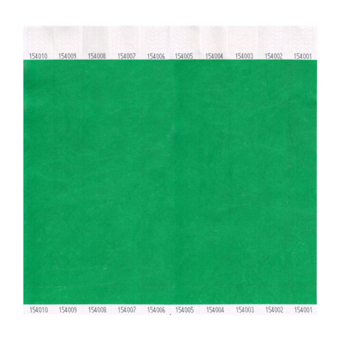 Mid Green Tyvek 25mm Wristbands (100 Pack)