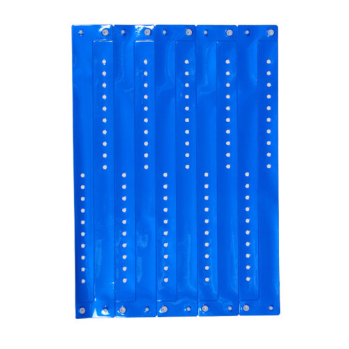 Vinyl Wristbands, Pack of 50, Neon Blue