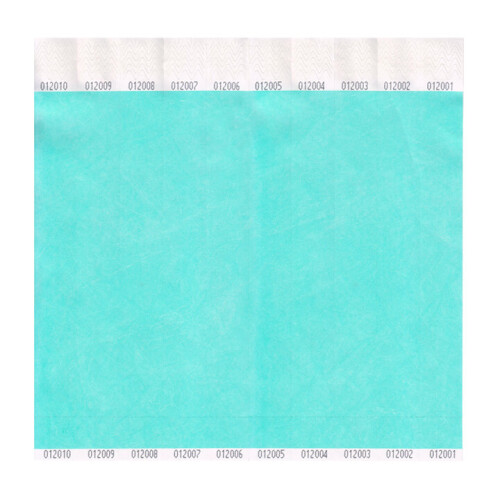 Aqua Tyvek 25mm Wristbands (100 Pack)